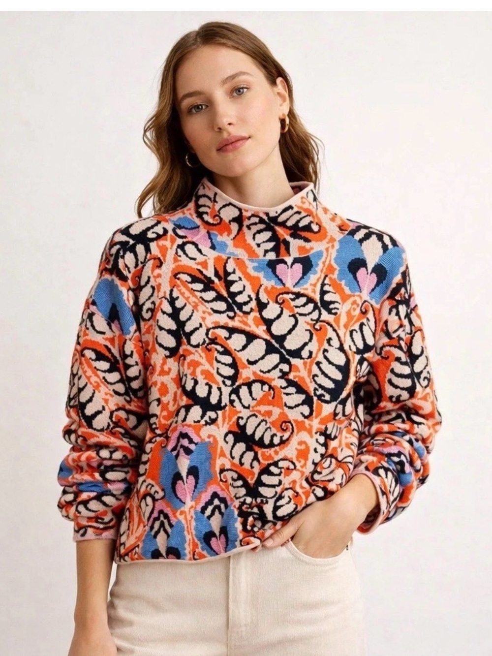 Maeve Carys Mock Neck Sweater